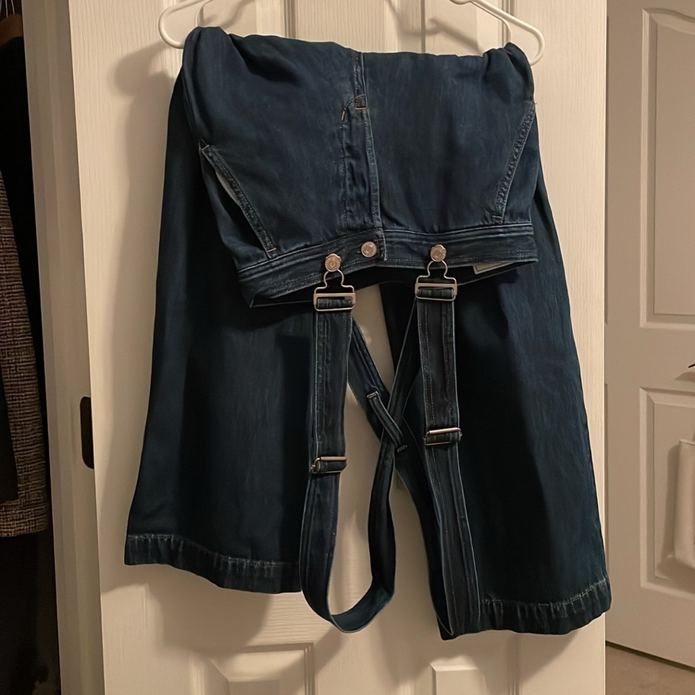 Gap Wide-Leg Suspender Jeans With Washwell 24P